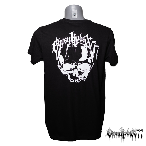 Classic Street-Line T-Shirt "Ehrenkodex77", Totenkopf, schwarz - weiß, hochwertiger Siebdruck